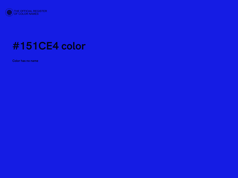 #151CE4 color image