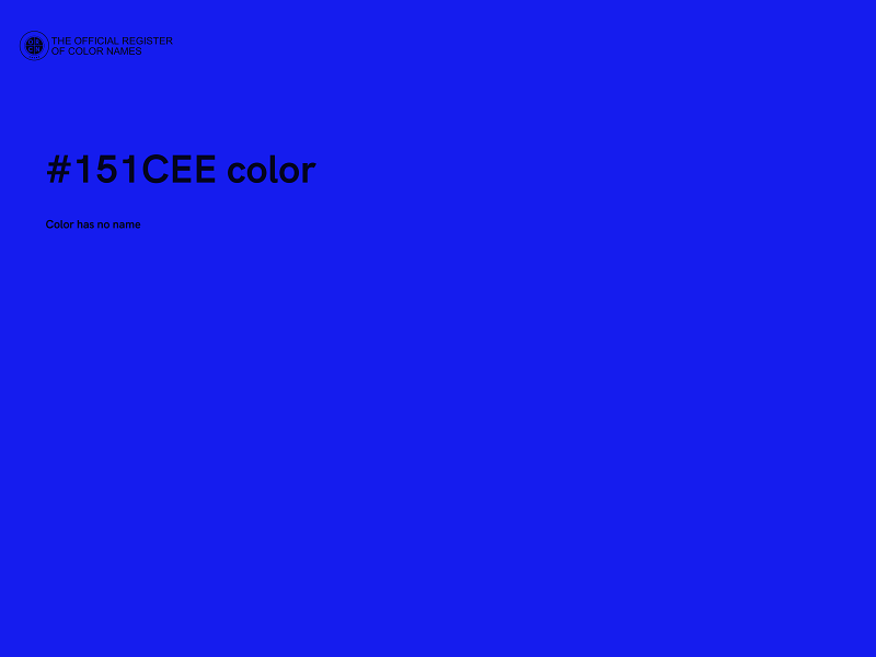 #151CEE color image