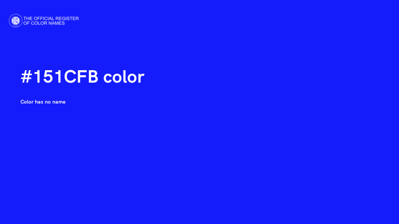#151CFB color image