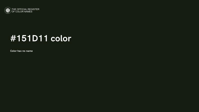 #151D11 color image