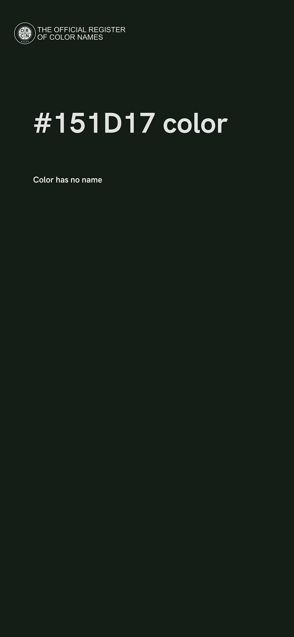 #151D17 color image
