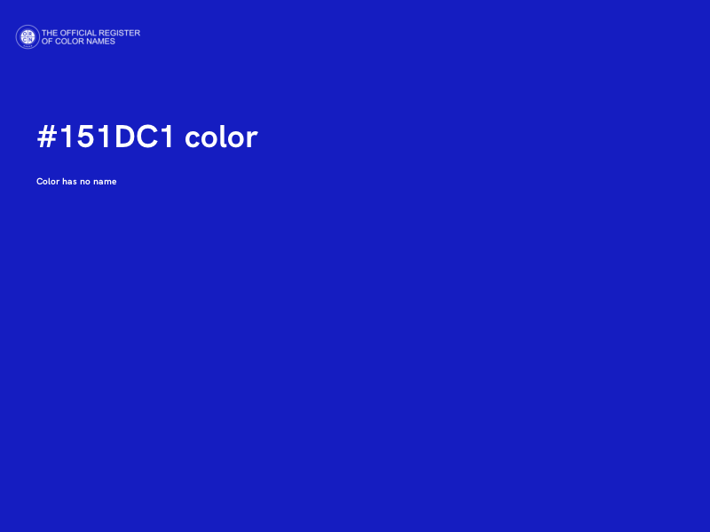 #151DC1 color image