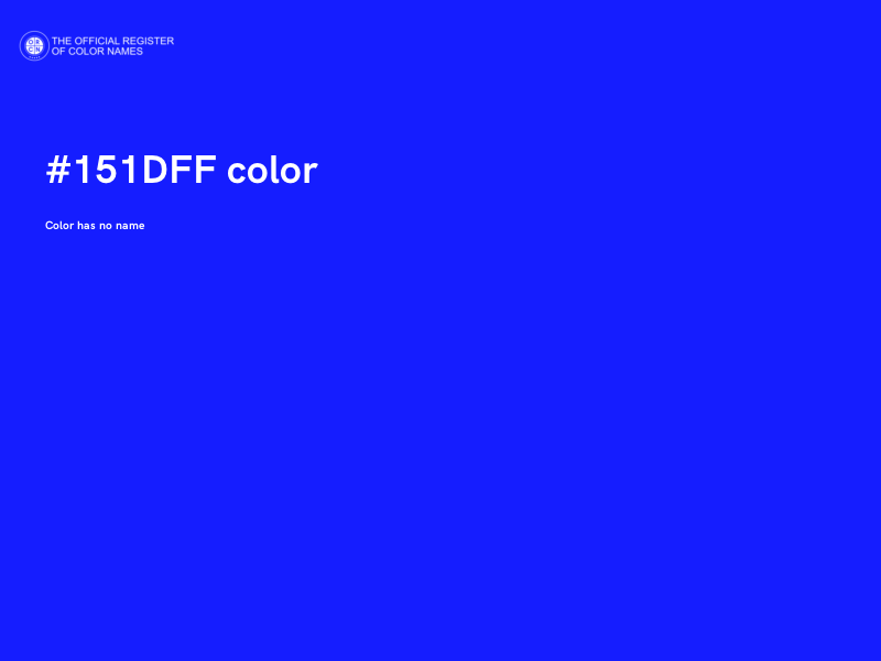 #151DFF color image