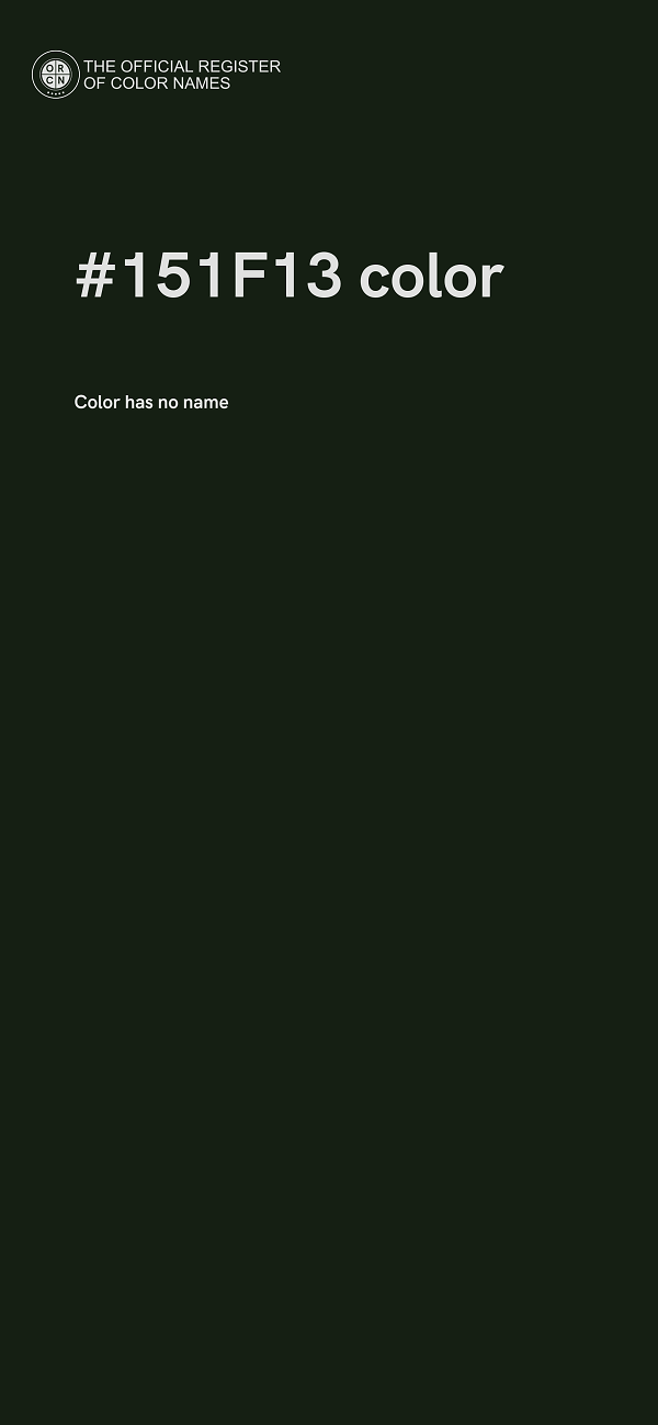 #151F13 color image