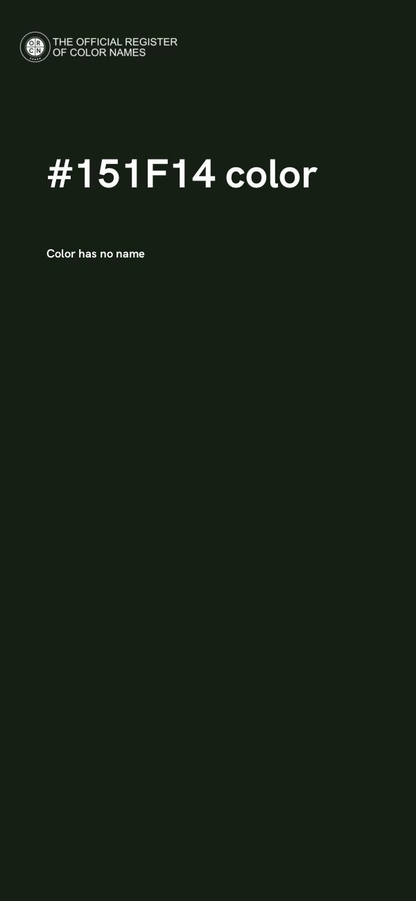 #151F14 color image