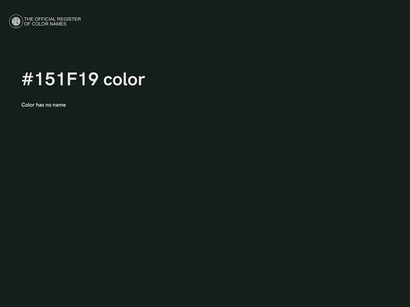 #151F19 color image
