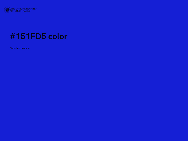 #151FD5 color image