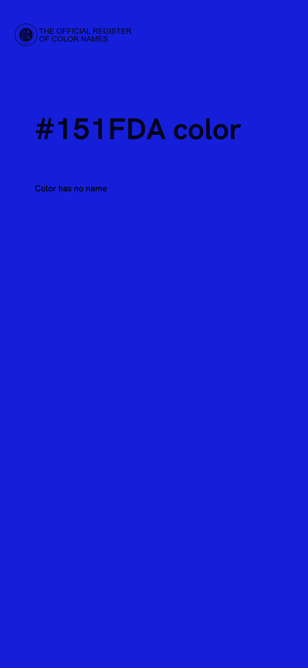 #151FDA color image