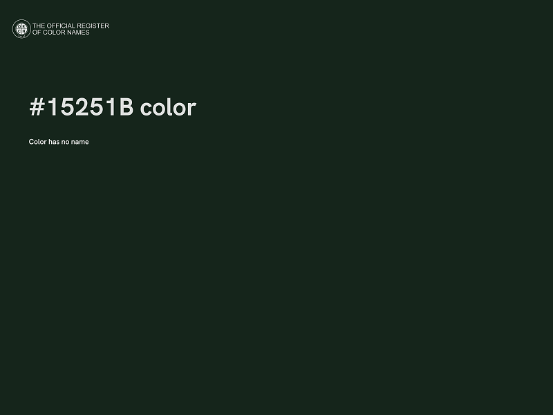 #15251B color image