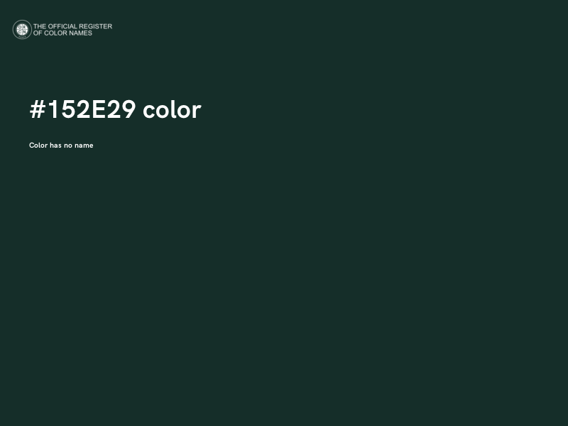 #152E29 color image