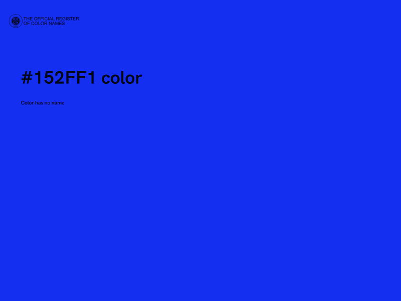 #152FF1 color image