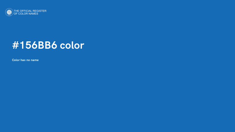 #156BB6 color image