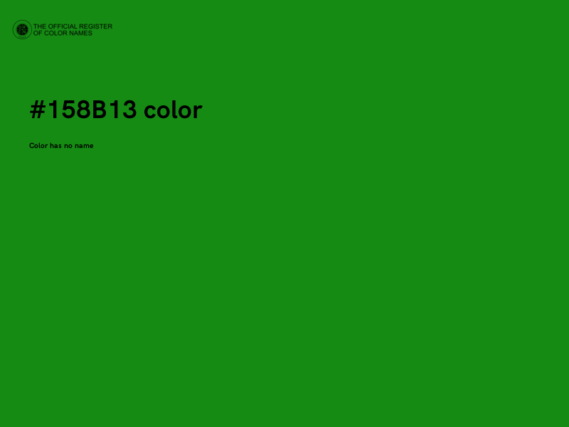 #158B13 color image