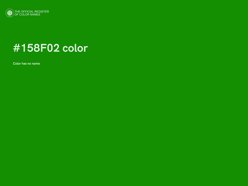 #158F02 color image