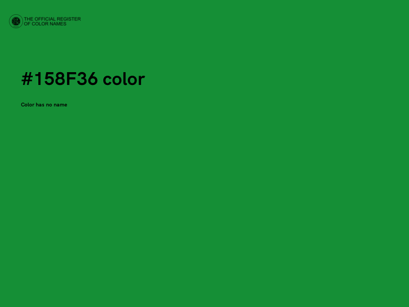 #158F36 color image