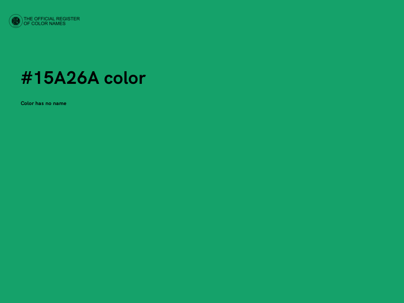#15A26A color image