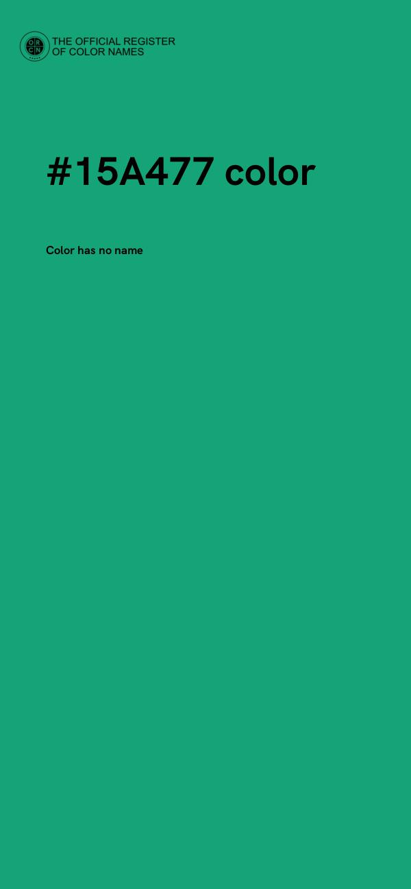 #15A477 color image