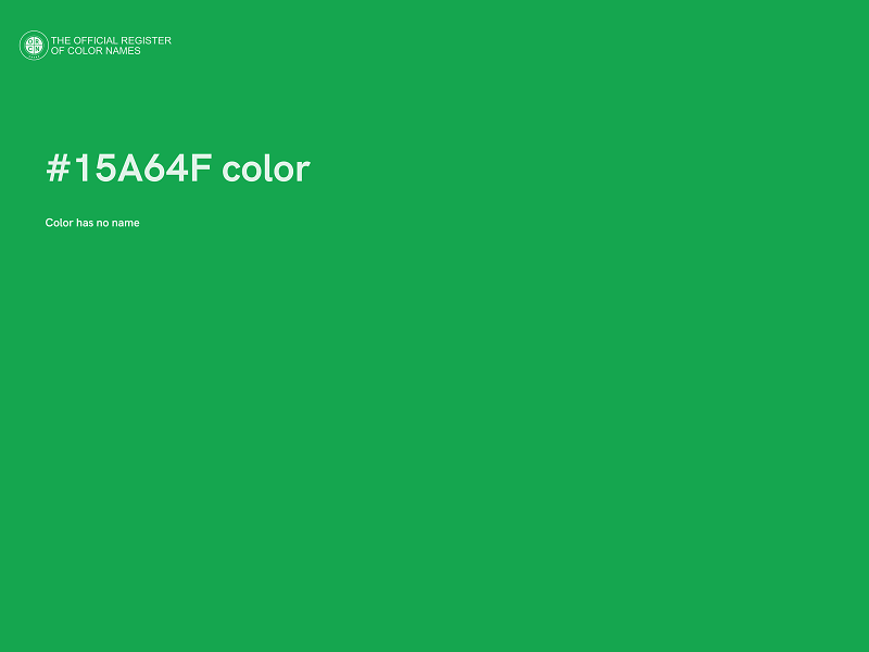 #15A64F color image