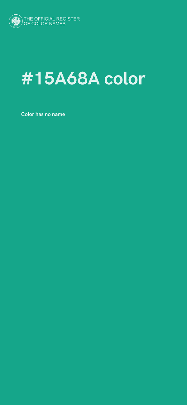 #15A68A color image