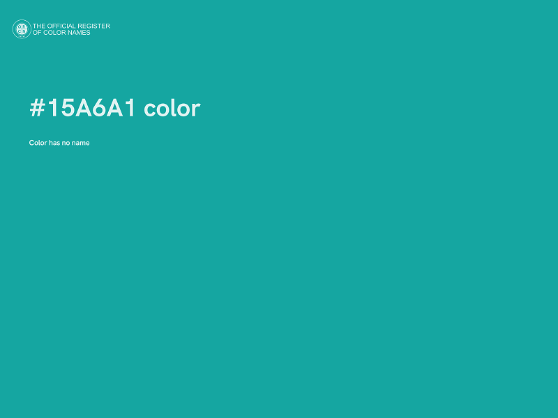 #15A6A1 color image