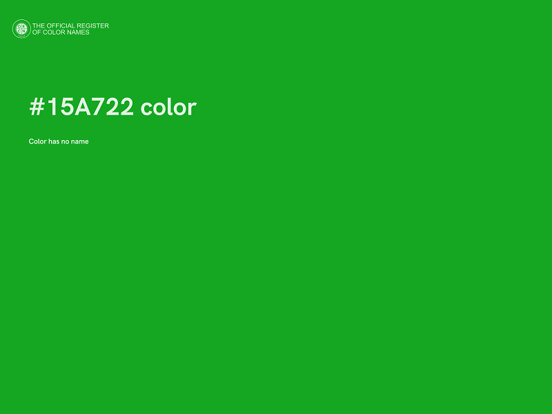 #15A722 color image