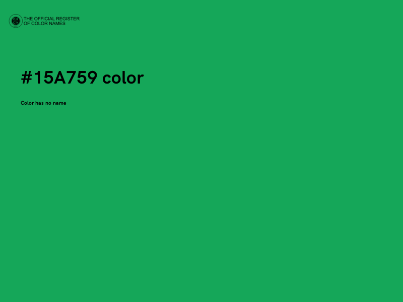 #15A759 color image