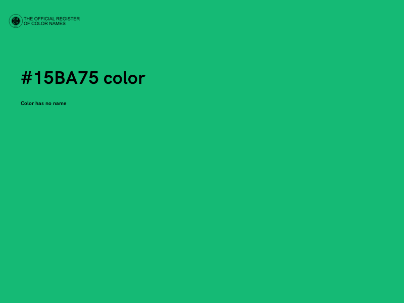 #15BA75 color image