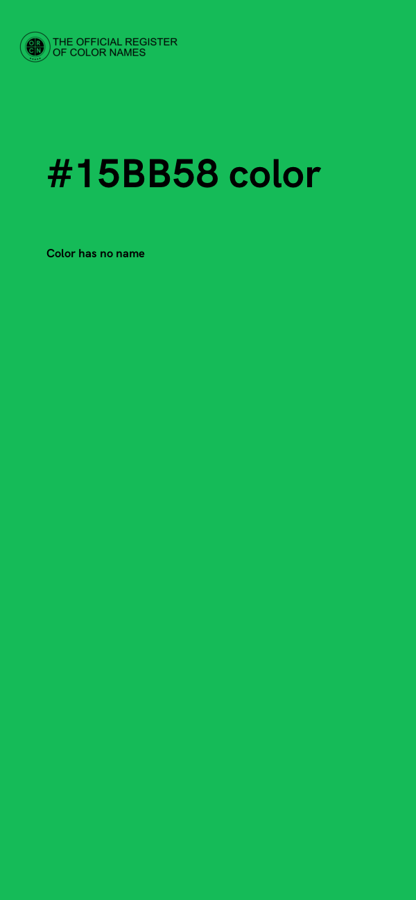 #15BB58 color image