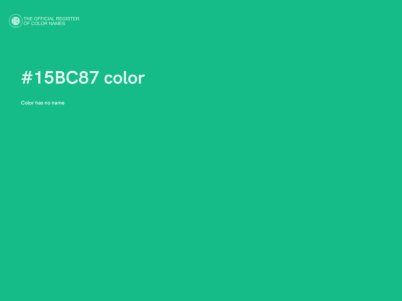 #15BC87 color image
