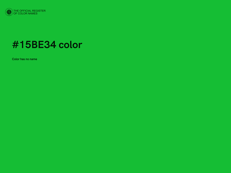 #15BE34 color image