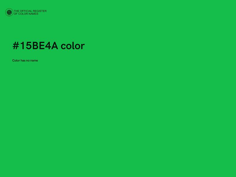 #15BE4A color image