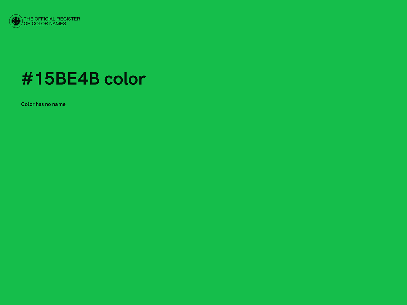 #15BE4B color image