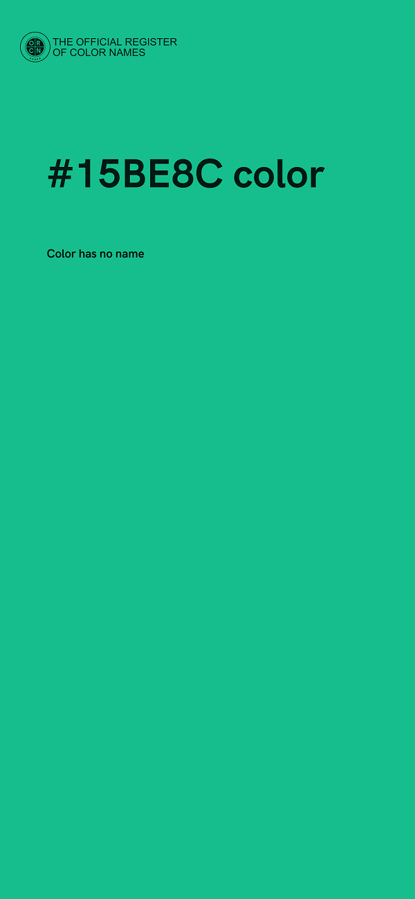 #15BE8C color image