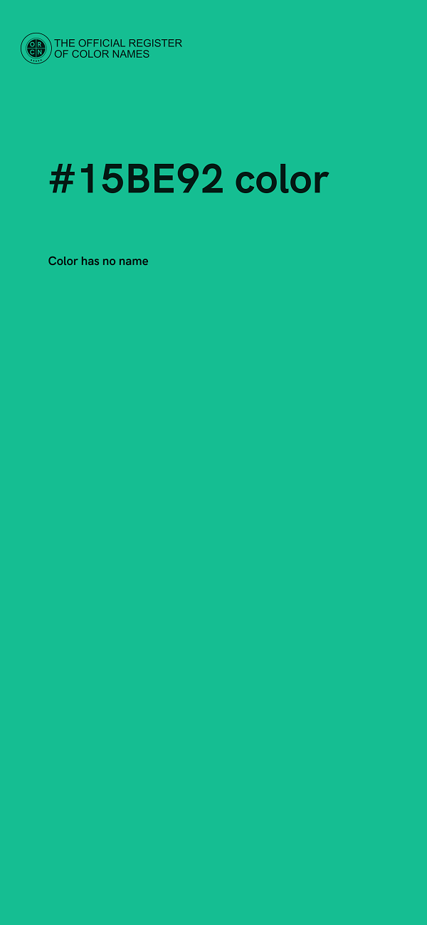 #15BE92 color image