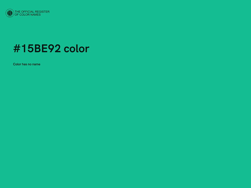 #15BE92 color image