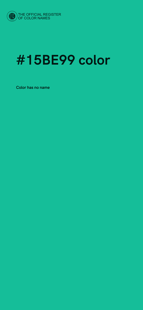 #15BE99 color image