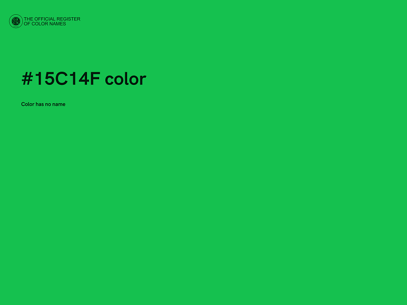 #15C14F color image