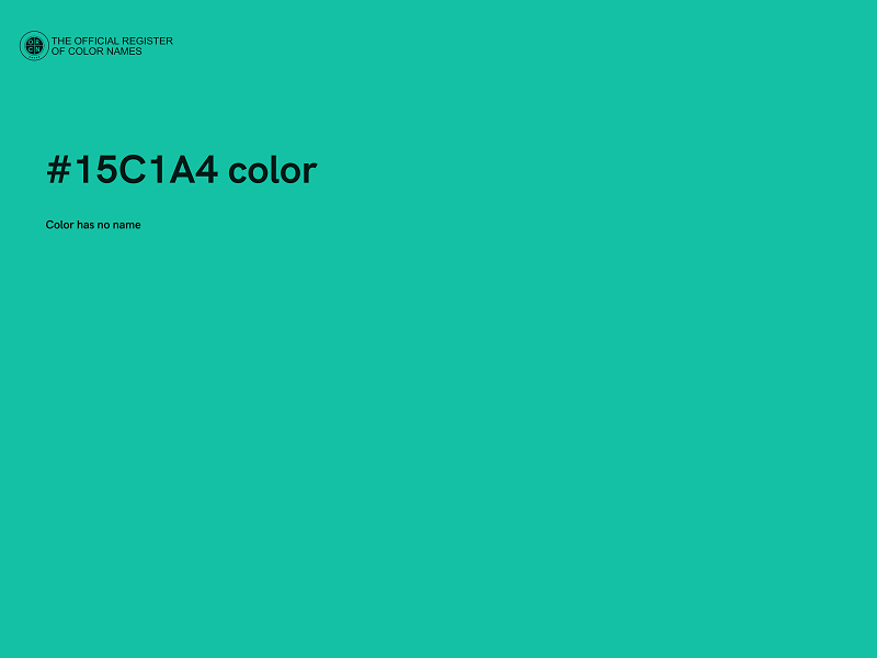 #15C1A4 color image