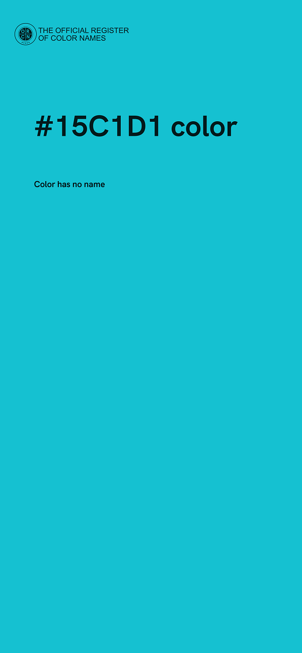 #15C1D1 color image