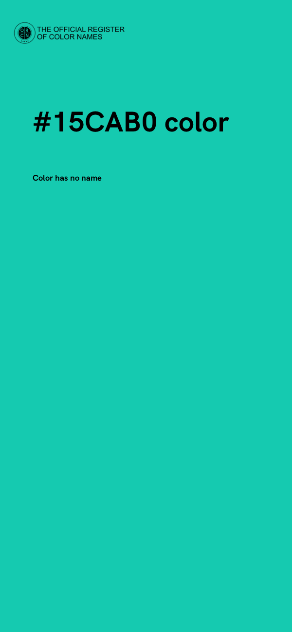 #15CAB0 color image