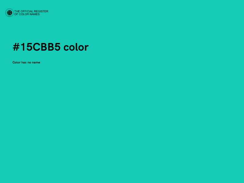 #15CBB5 color image