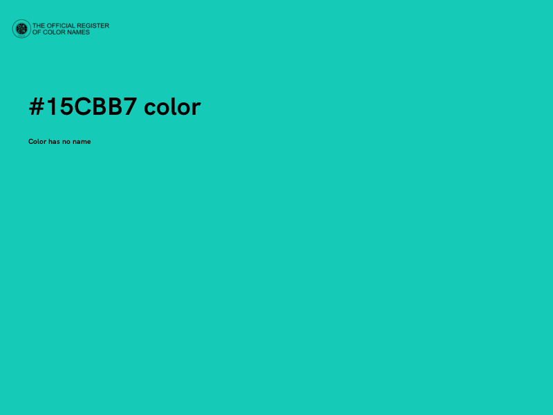 #15CBB7 color image