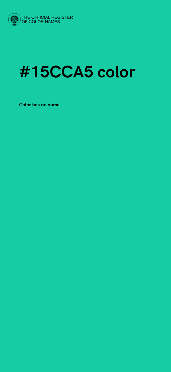 #15CCA5 color image
