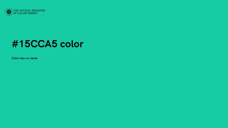#15CCA5 color image