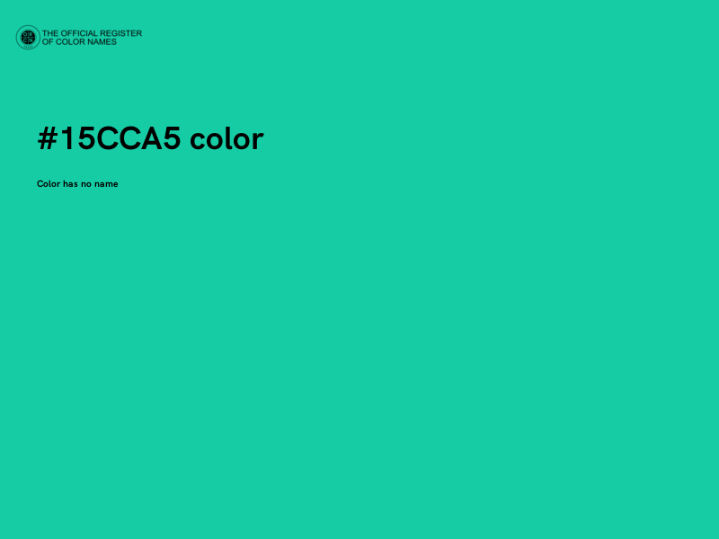 #15CCA5 color image