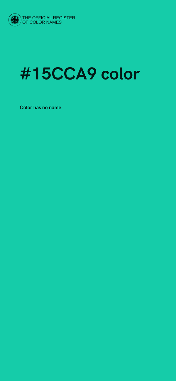 #15CCA9 color image
