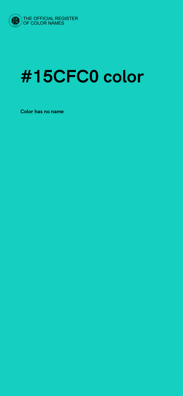 #15CFC0 color image