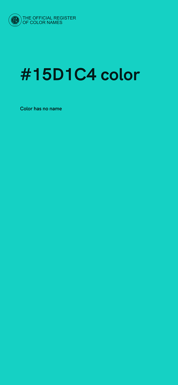 #15D1C4 color image