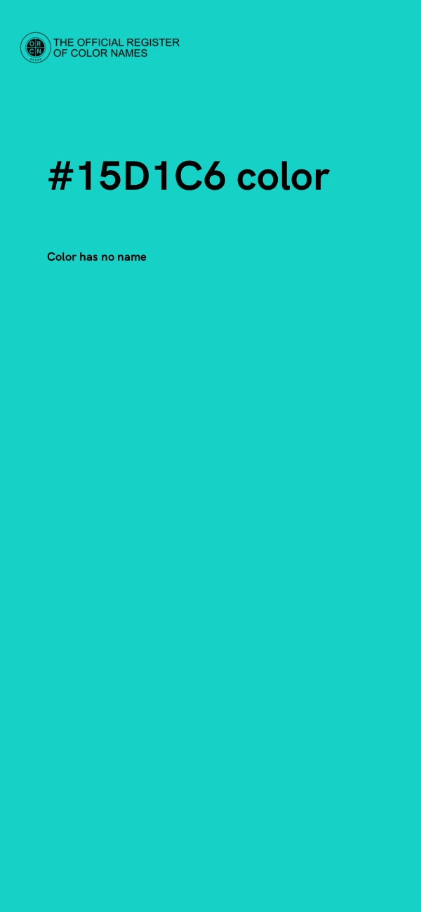 #15D1C6 color image