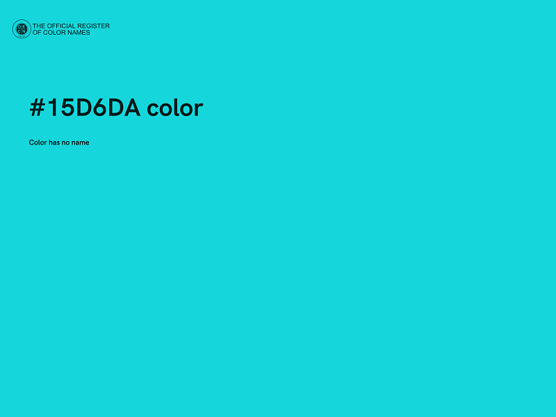 #15D6DA color image